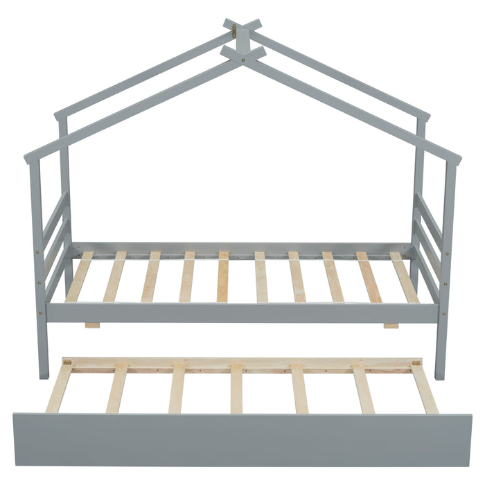 House-Shaped Bed With Trundle