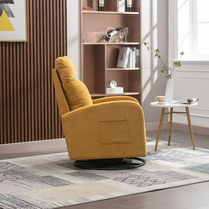 Jiada - Upholstered Swivel Glider Rocking Chair For Nursery Modern Style One Left Bag