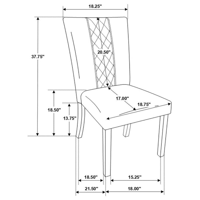 Malia - Refractory Extension Leaf Dining Table Set