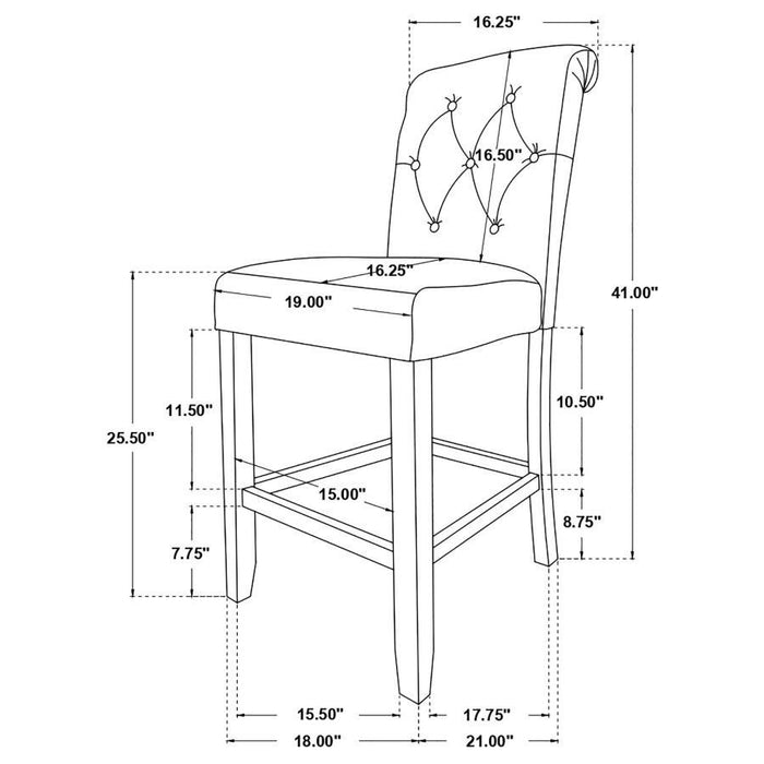Balboa - Tufted Back Counter Height Stools (Set of 2)