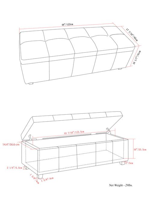 Castleford - Storage Ottoman