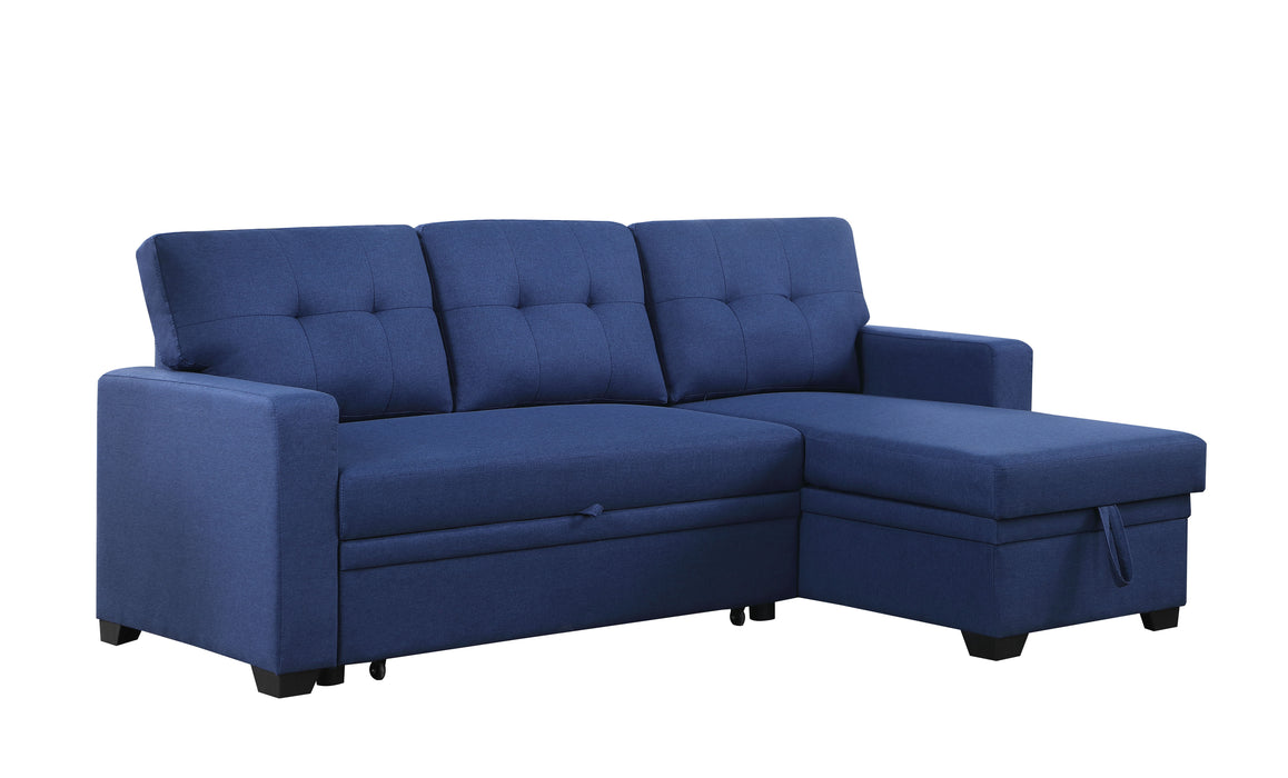 Upholstered Pull Out Sectional Sofa With Chaise