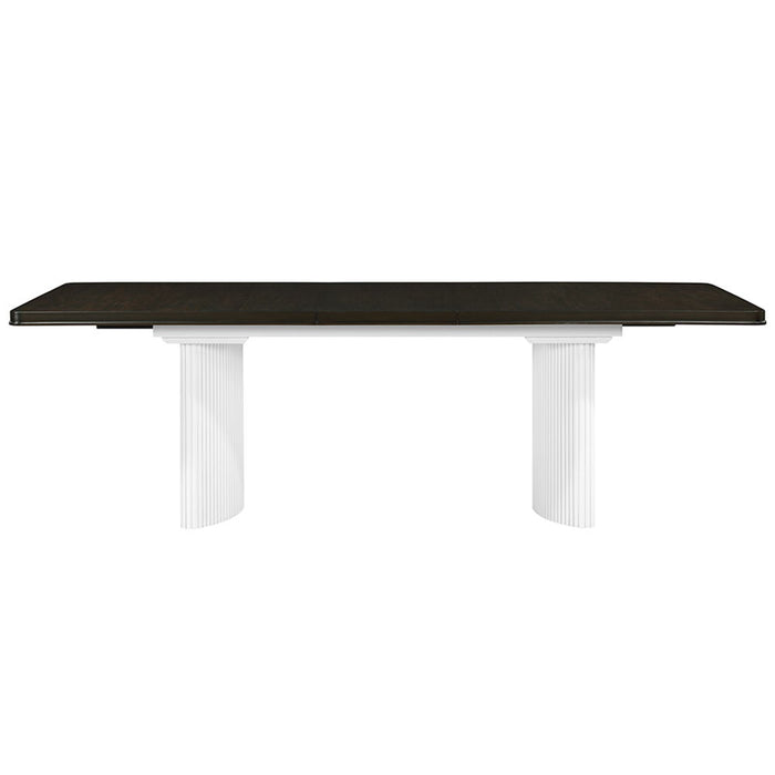 Carena - Dining Table With Leaf - White & Brown Finish