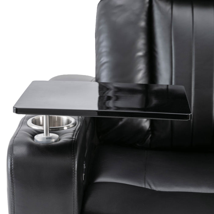 Premium Power Recliner With Storage Arms, Cupholders, Swivel Tray Table And Cell Phone Stand