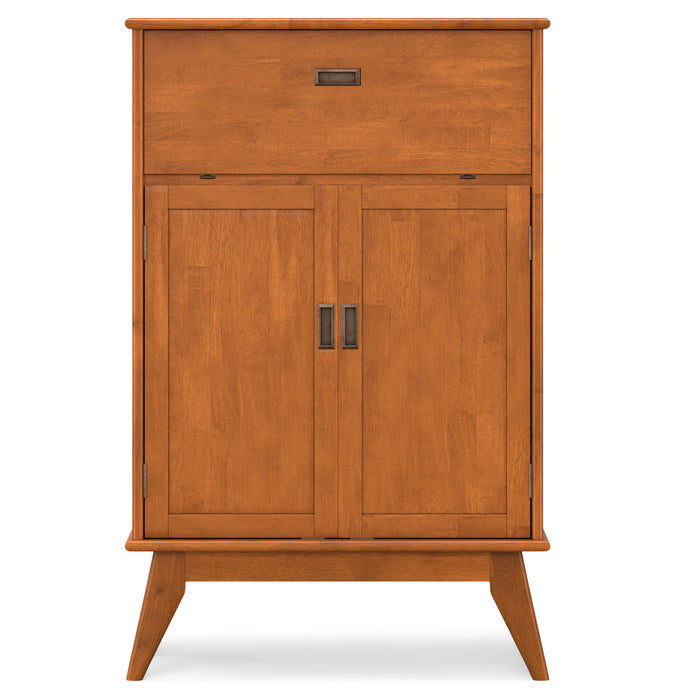 Draper - Mid Century Bar Cabinet - Teak Brown