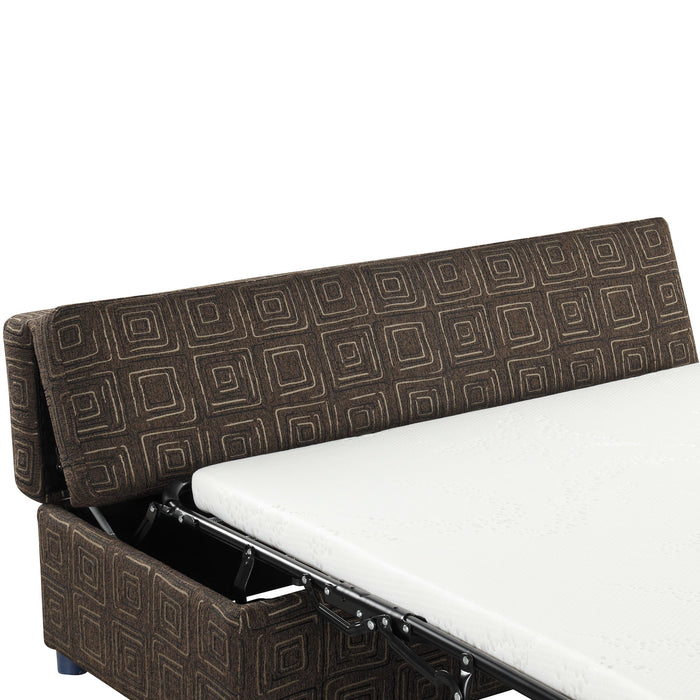 Folding Ottoman Sleeper Bed With Mattress Convertible Guest Bed