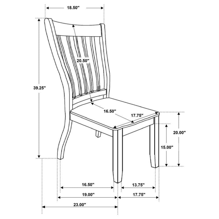 Kingman - Slat Back Dining Chairs (Set of 2) - Espresso And White