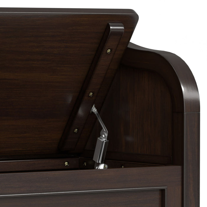 Connaught - Small Entryway Storage Bench - Chestnut Brown