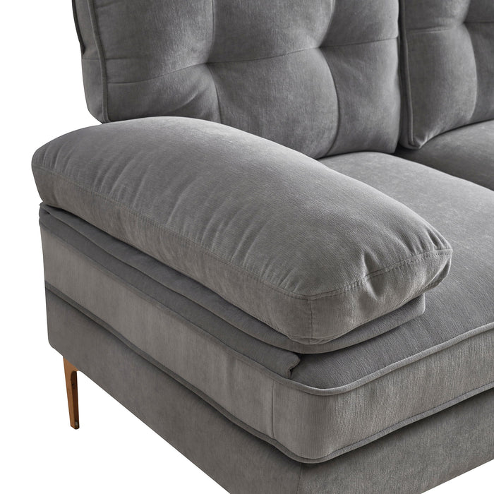 Modern Sectional Sofas Couches Velvet L Shaped Couches For Living Room, Bedroom