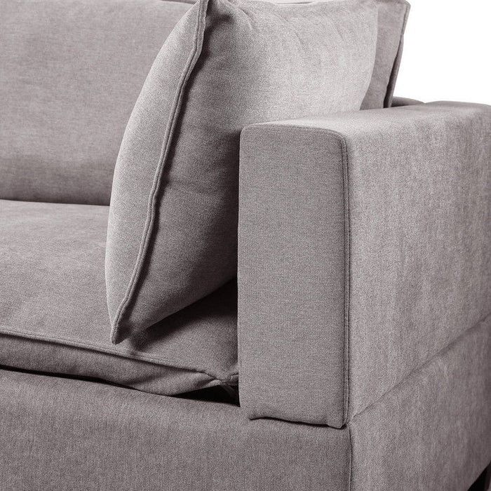 Madison - Fabric Sectional Loveseat Ottoman