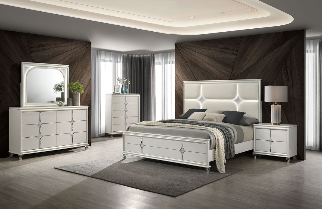 Olivia - 5-Drawer Bedroom Chest Of Drawers - Pearl White