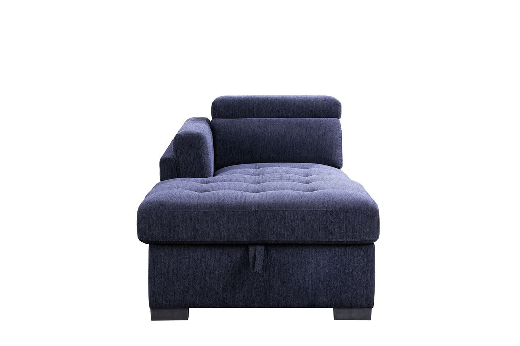 Nekoda - Sectional Sofa - Navy Blue Fabric