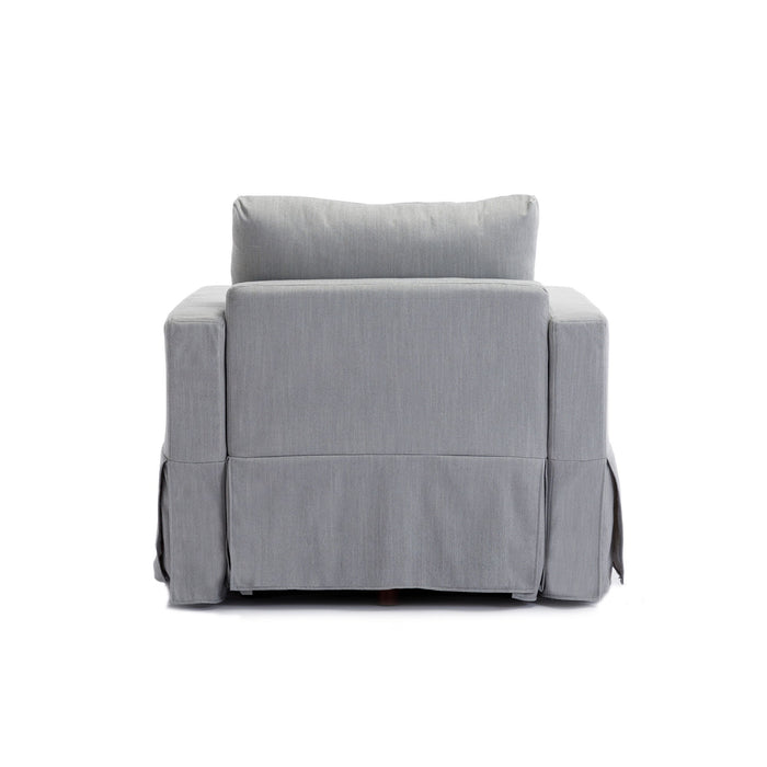 3 Seat Module Sectional Sofa Couch With 1 Ottoman For Living Room, Seat Cushion And Back Cushion Non-Removable And Non-Washable