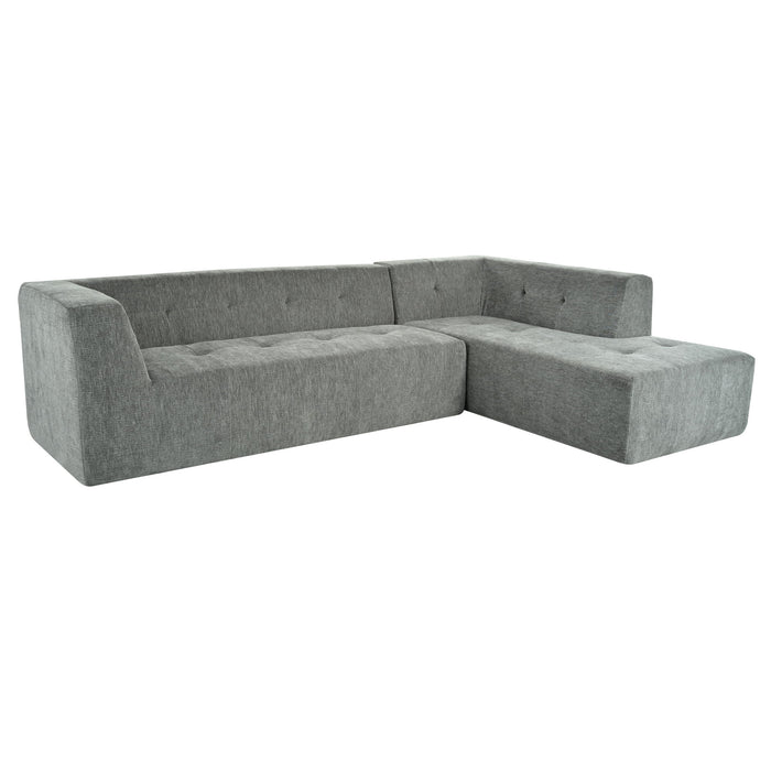 Modular Combination Living Room Sofa Set, Modern Minimalist Sofa, Living Room Upholstered Sofa Bed, Bedroom, 2 Pieces Computer Free Combination, L - Shaped