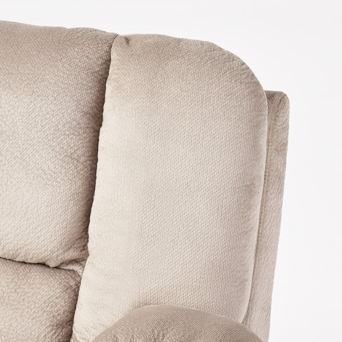 Luxurious Manual Recliner Chair With Skin-Friendly Fabric And Dual Cup Holders