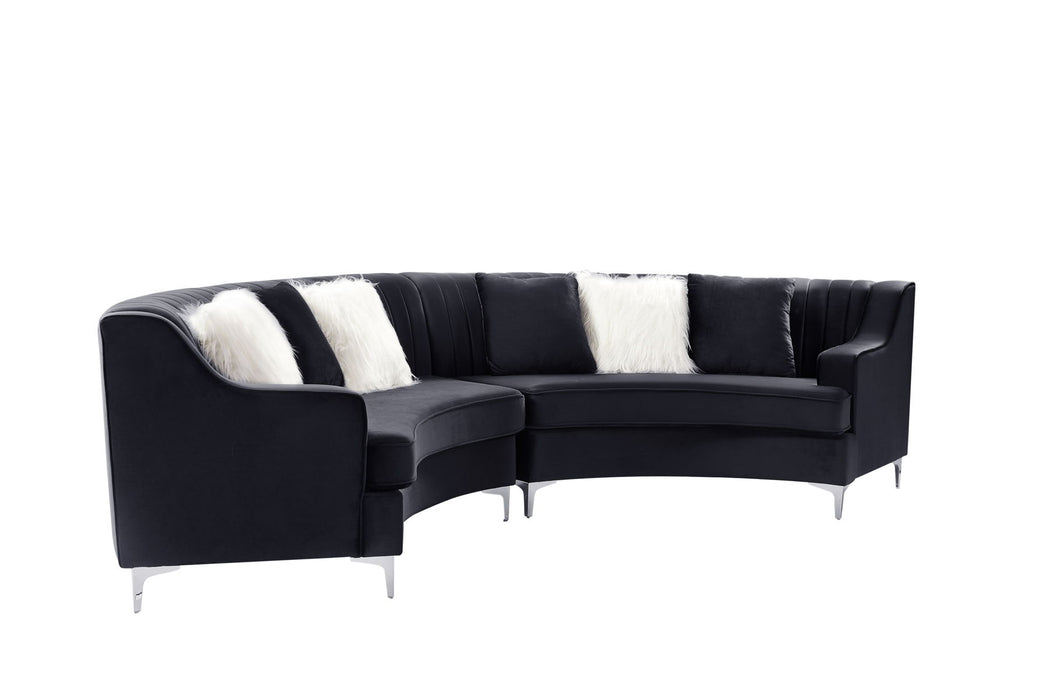 Velvet Curved Sofa