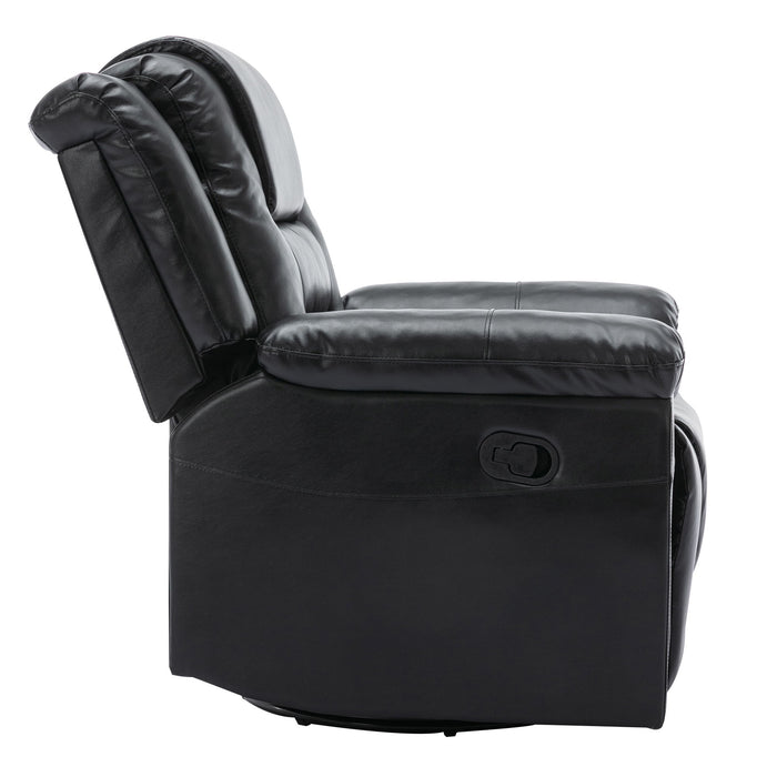 360° Swivel And Rocking Home Theater Recliner Manual Recliner Chair With Wide Armrest For Living Room