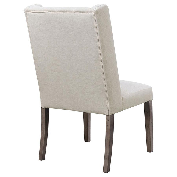 Bexley - Tufted Side Chairs (Set of 2) - Dark Brown And Beige