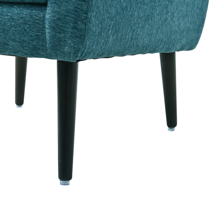 Modern Accent Chair Upholstered Foam Filled Living Room Chairs Comfy Reading Chair Mid-Century Modern Chair With Chenille Fabric Lounge Arm Chairs Armchair For Living Room Bedroom