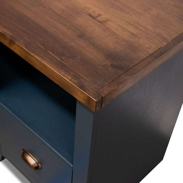 Nantucket - 22" 1-Drawer File - Blue Denim And Whiskey