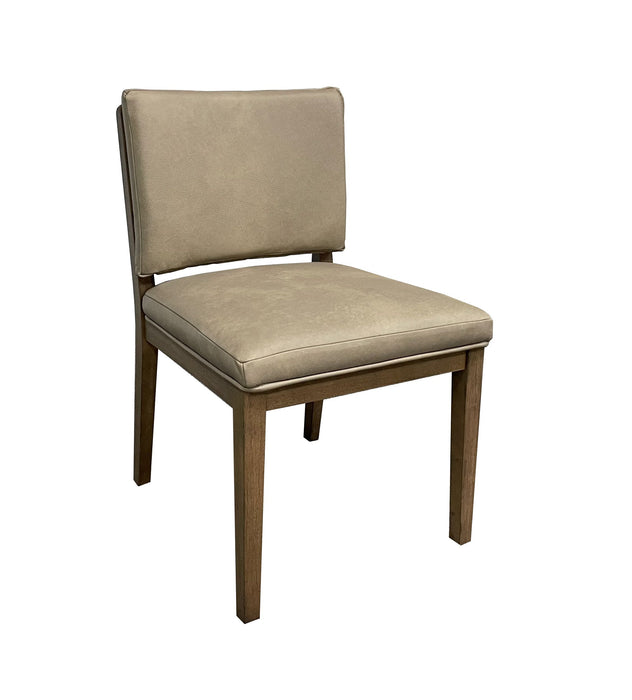 Leather Soft Back Chair (Set of 2) - Light Brown