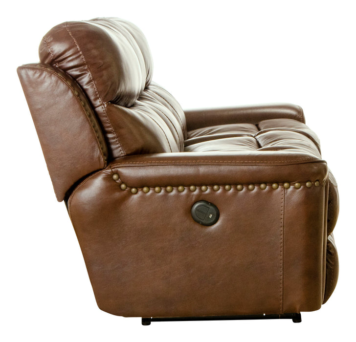 Ceretti - Power Reclining Sofa - Brown Italian Top Grain Leather Match