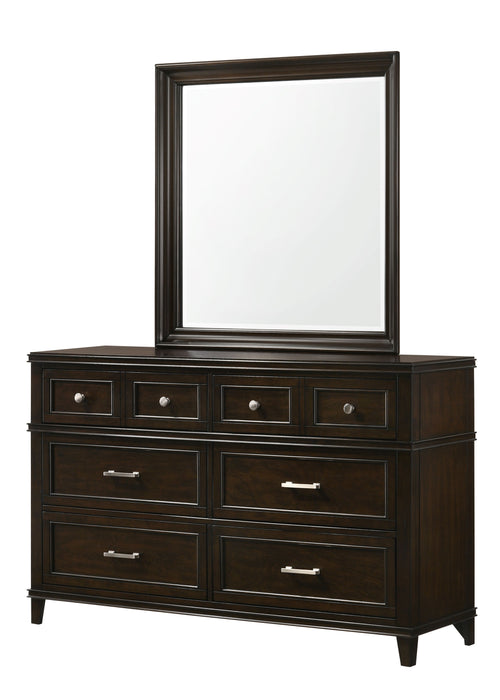 Merlot - Square Mirror - Mahogany