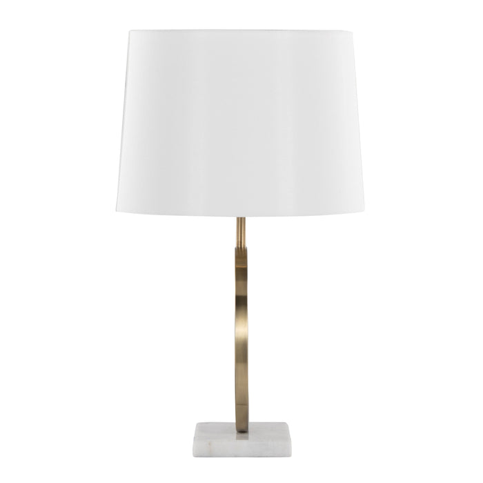 Moon - Contemporary Table Lamp - White / Gold