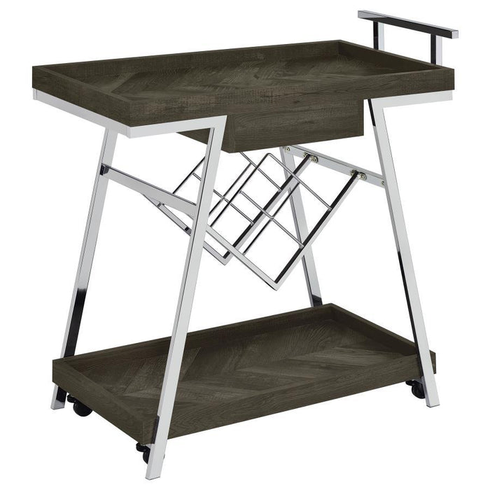 Kinney - 1-Drawer Engineered Wood Bar Cart