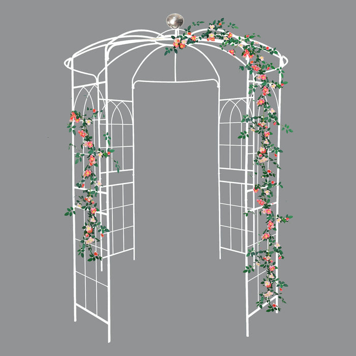 Metal Garden Arch Iron Garden Arbors Gazebo Dia High Birdcage Shape Pergola Pavilion For Wedding Ceremony