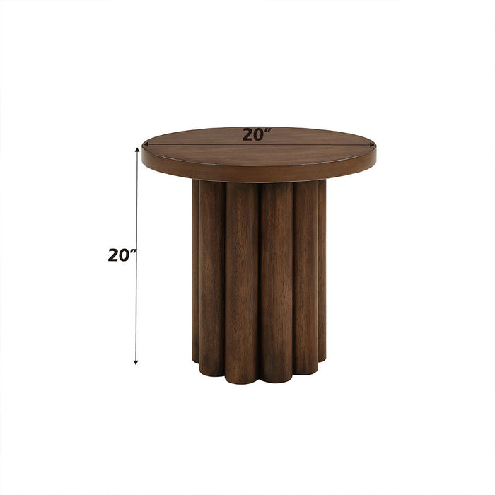 Sanat - End Table - Brown Finish