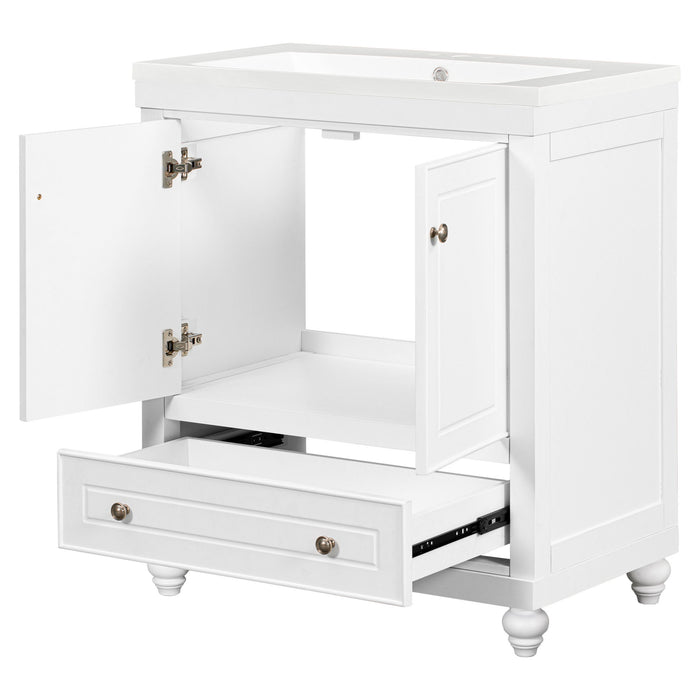 Bathroom Vanity With Sink, Combo, Cabinet With Doors And Drawer, Solid Frame And MDF Board