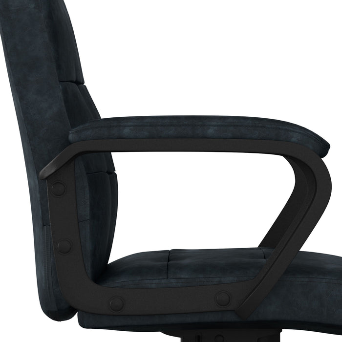 Brewer - Swivel Office Chair - Distressed Blue