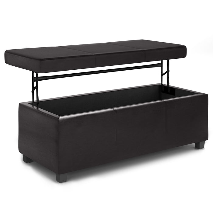 Avalon - Lift Top Rectangular Storage Ottoman