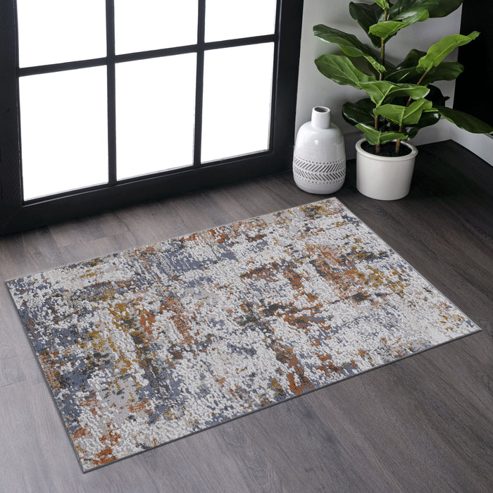 Payas - 2' x 3' Traditional Non-Shedding Stylish And Stain Resistant Area Rug - Ivory / Blue