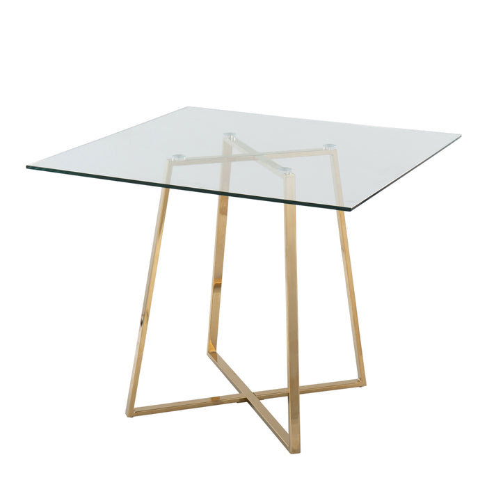 Cosmo - Contemporary / Glam Square Dining Table Legs - Clear