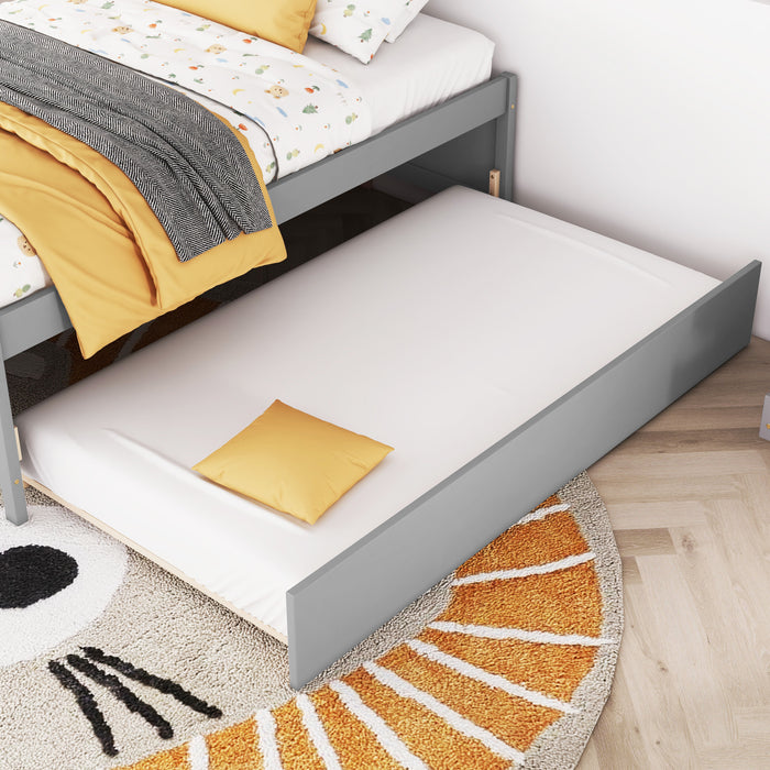 Versatile Bed With Trundle, Under Bed Storage Box And Nightstand