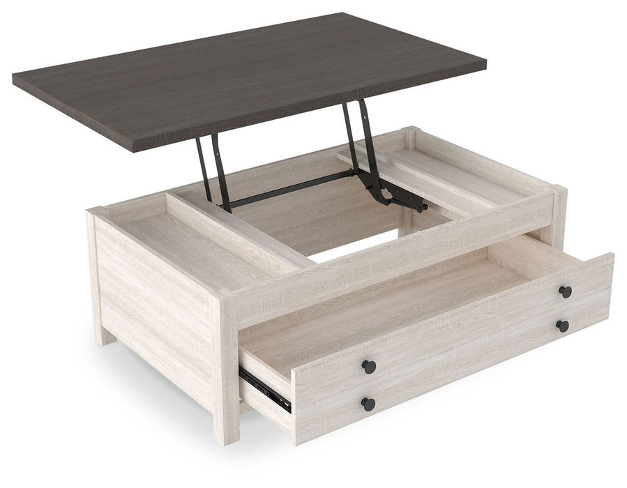 Dorrinson - White / Black / Gray - Lift Top Cocktail Table