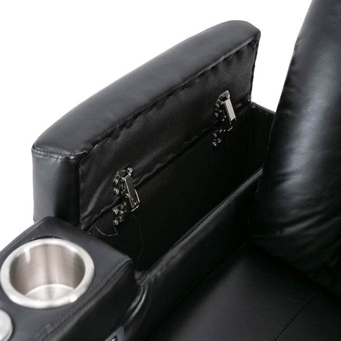 Premium Power Recliner With Storage Arms, Cupholders, Swivel Tray Table And Cell Phone Stand