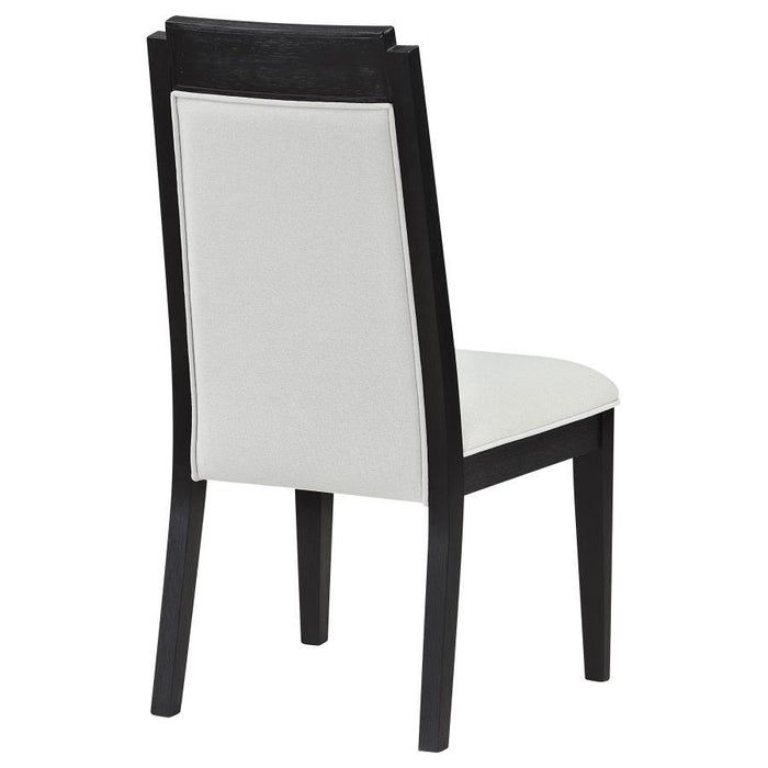 Brookmead - Upholstered Dining Side Chair (Set of 2) - Ivory And Black