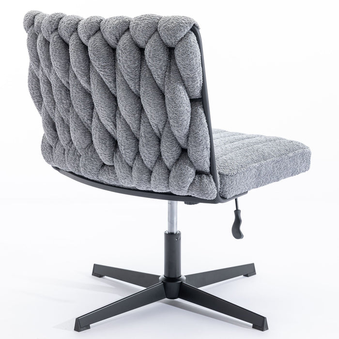 Armless Office Desk Chair No Wheels