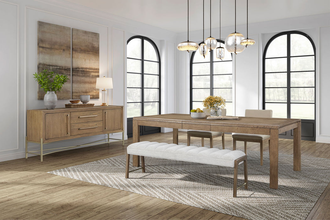 Dining Table With Leaf - Light Brown