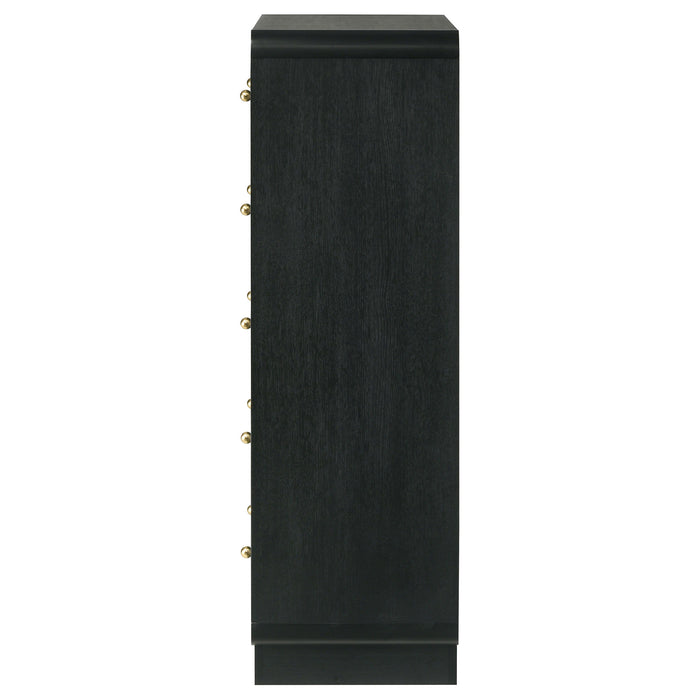 Cavelle - 5-Drawer Chest Of Drawers - Black