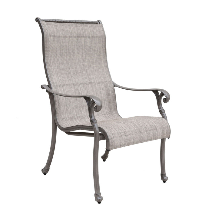 Outdoor All-Weather Sling Dining Chairs (Set of 2) - Gray