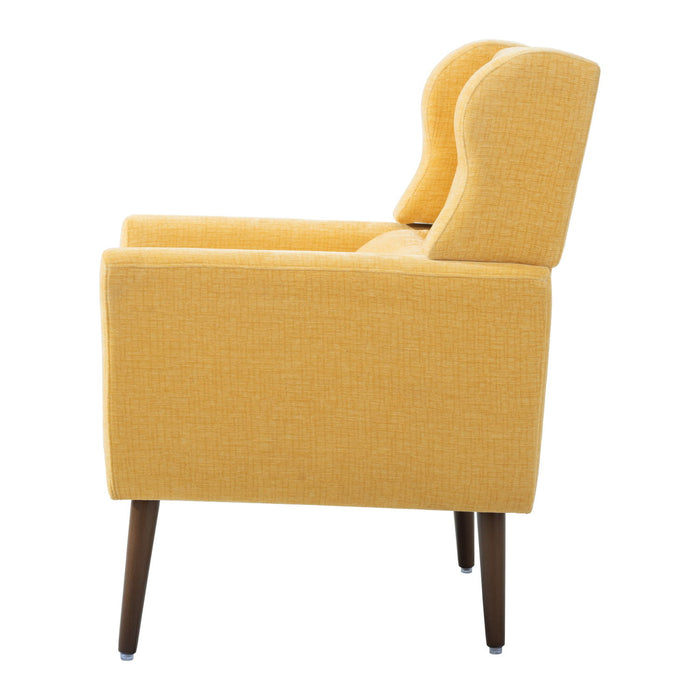 Modern Accent Chair Upholstered Foam Filled Living Room Chairs Comfy Reading Chair Mid-Century Modern Chair With Chenille Fabric Lounge Arm Chairs Armchair For Living Room Bedroom