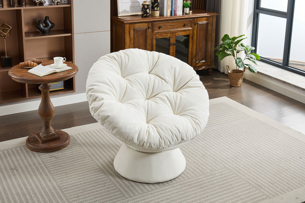 Oversized Swivel Accent Chair, 360 Swivel Barrel Chair, Papasan Chair For Living Room Bedroom