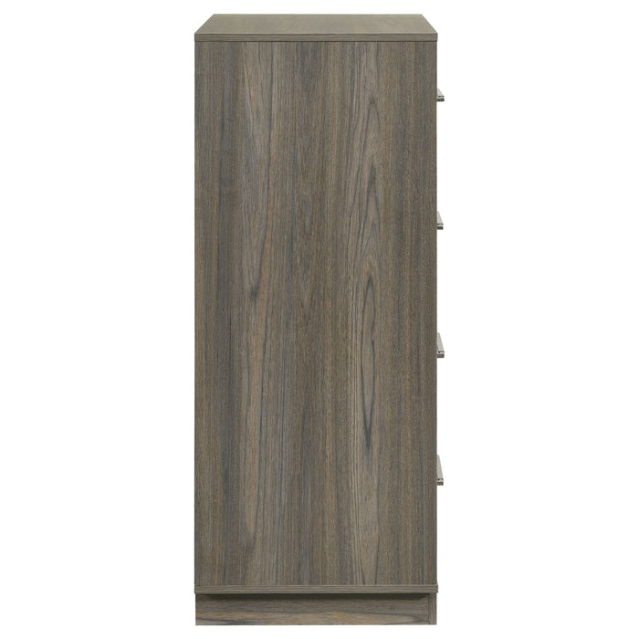 Fenwick - 4-Drawer Chest Of Drawers - Gray Oak