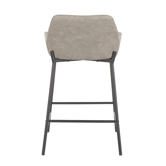 Daniella - Industrial Fixed Height Counter Stool (Set of 2)