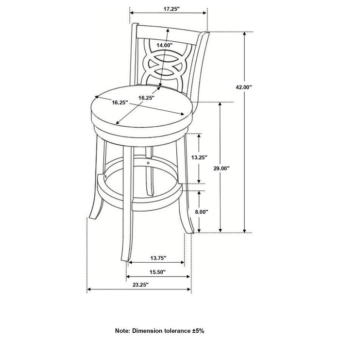 Calecita - Wood Swivel Counter Stool (Set of 2)