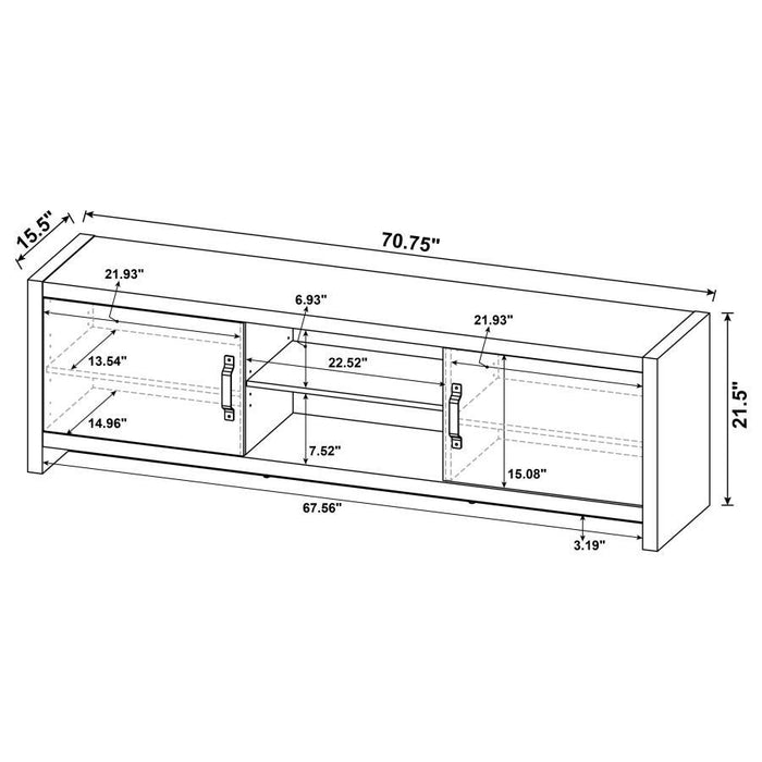 Burke - 2-Door TV Console - Gray Driftwood